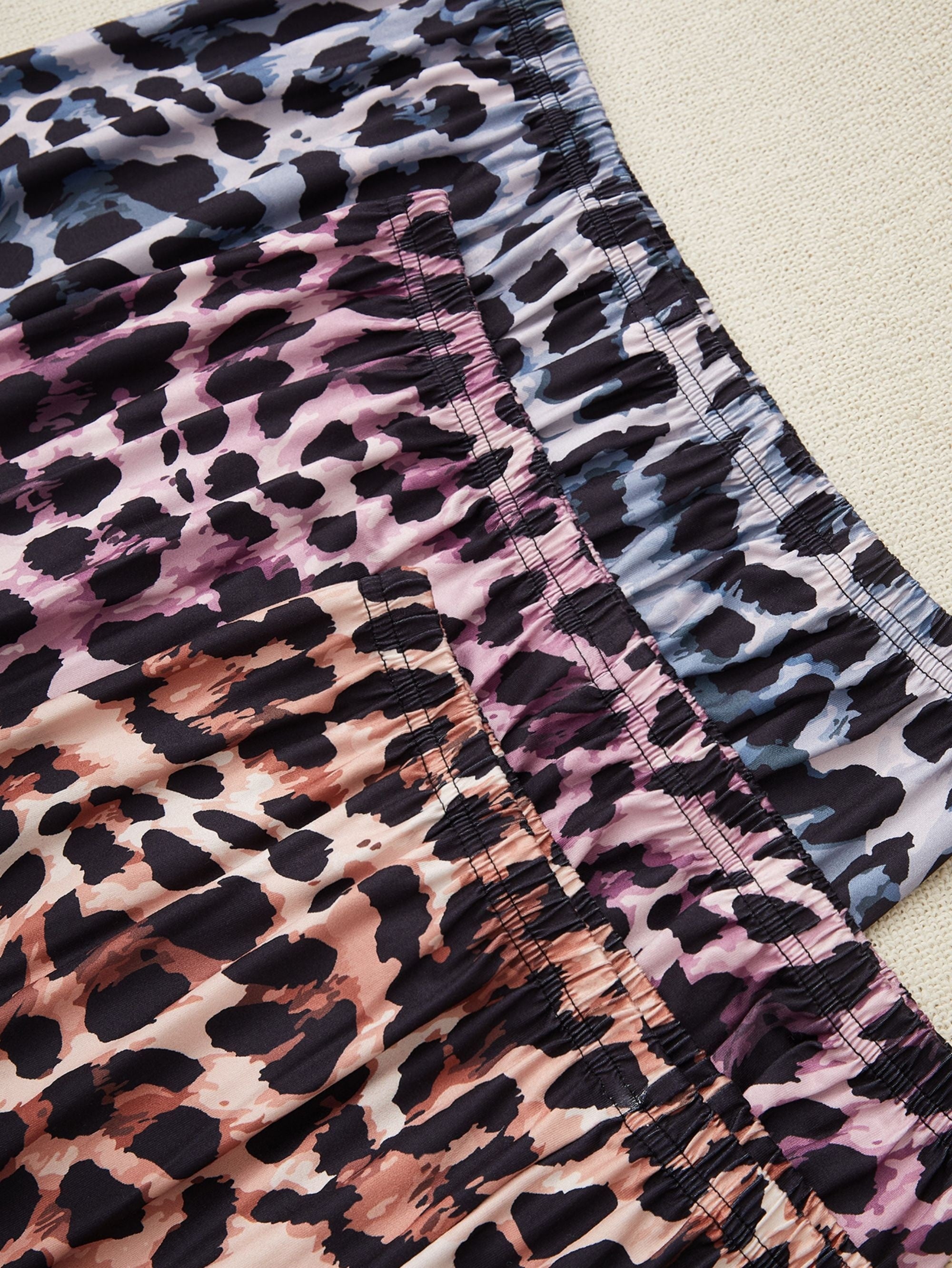 Women’s Boho Lounge Pants Plus Size Elephant and Argyle Print Sleepwear