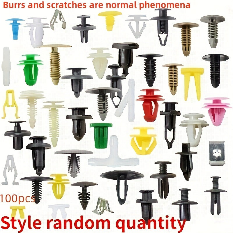 50/100 Pcs Universal Plastic Car Fastener Clips Durable Push-Through Auto Panel Bumper