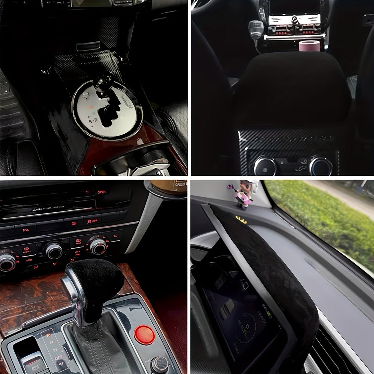 Black Velvet Adhesive Car Interior Wrap Durable Self-Adhesive Film