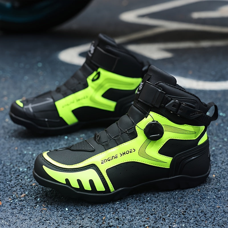 Women's Short Leather Boots All-Season Pull-On Casual Motorcycle Shoes