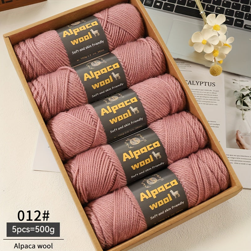 Multicolored Alpaca Wool Yarn 500G Thick Knitting Needles for Autumn Winter Projects