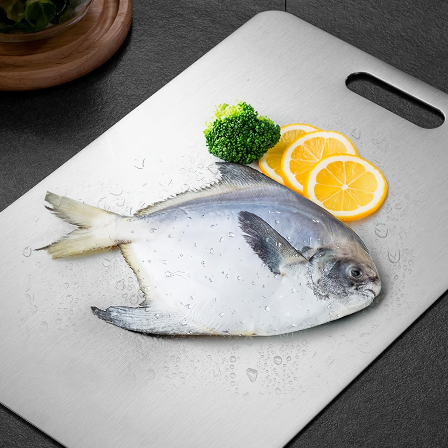 Stainless Steel Kitchen Cutting Board Set for Fruits Vegetables Meat Bread Durable Easy to Clean