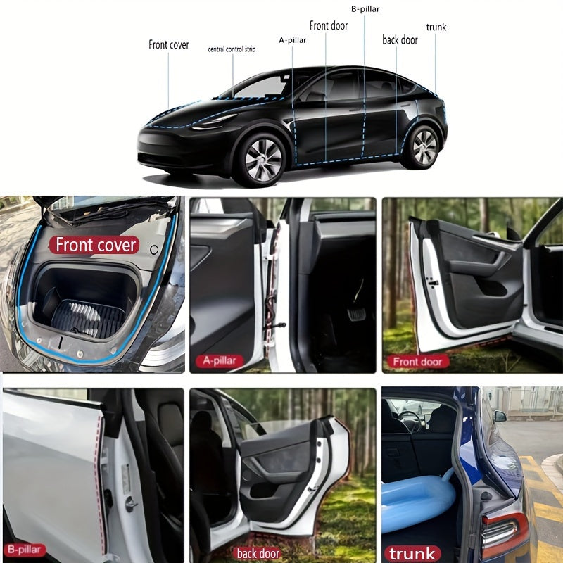 Full Vehicle Soundproofing Seal Strip Kit Waterproof Shock Absorbing Self-Adhesive Insulation