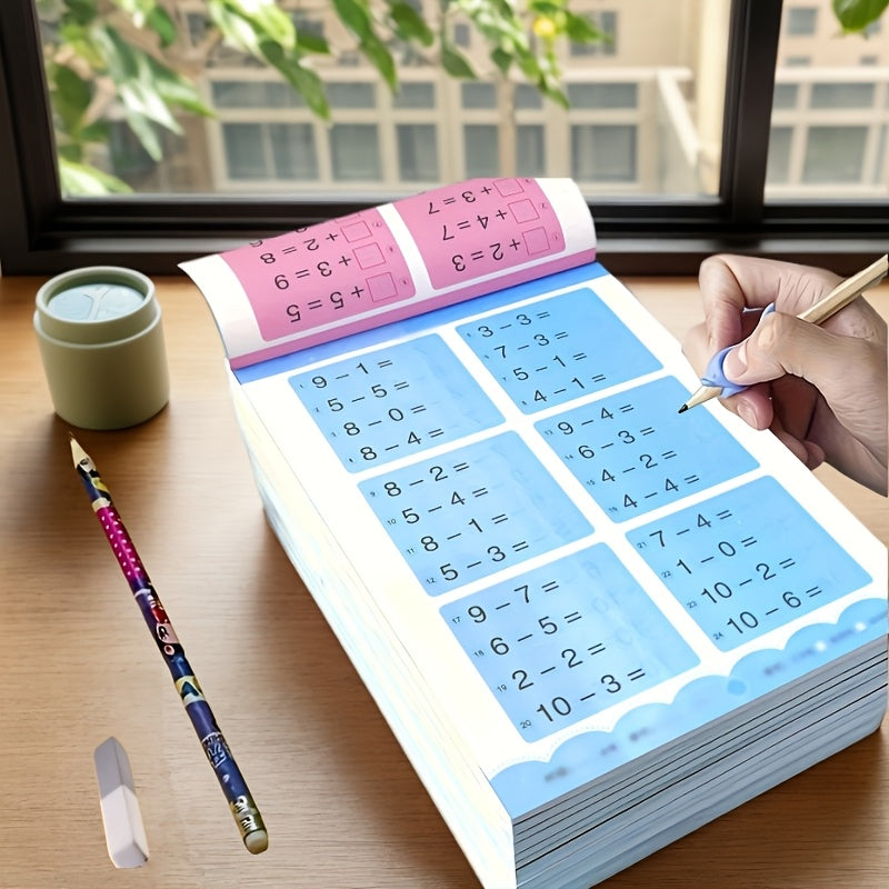 Kids Math Workbooks Assorted Colors for Ages 3+ with Addition and Subtraction Practice