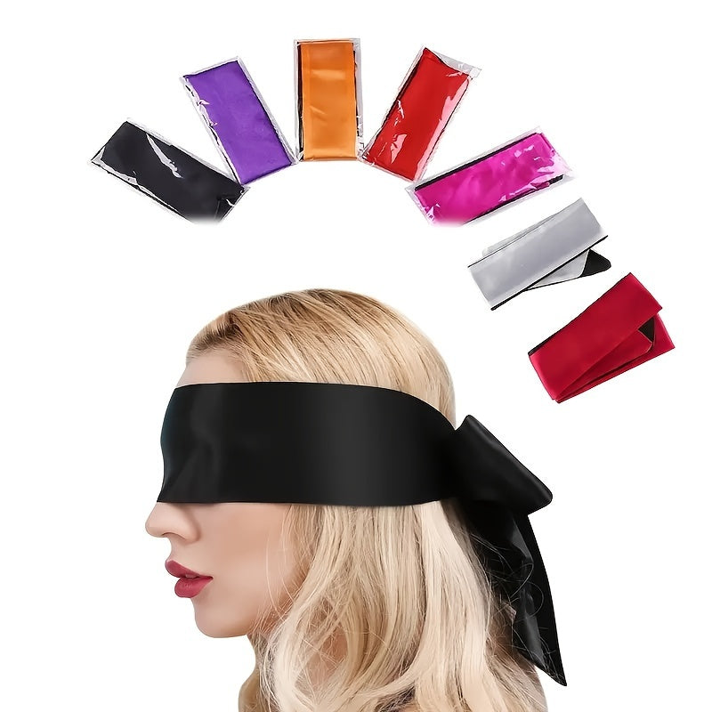 Adult Satin Eye Mask Non-Transparent Color Block Sleep Gaming