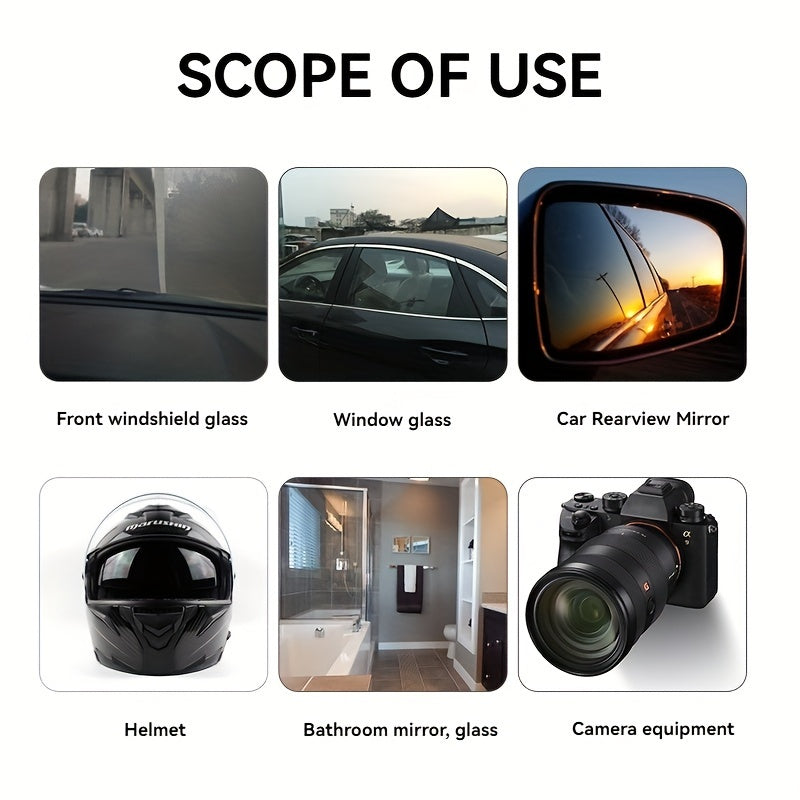 Universal Anti-Fog Glass Cleaner Spray for Cars, Helmets & Home