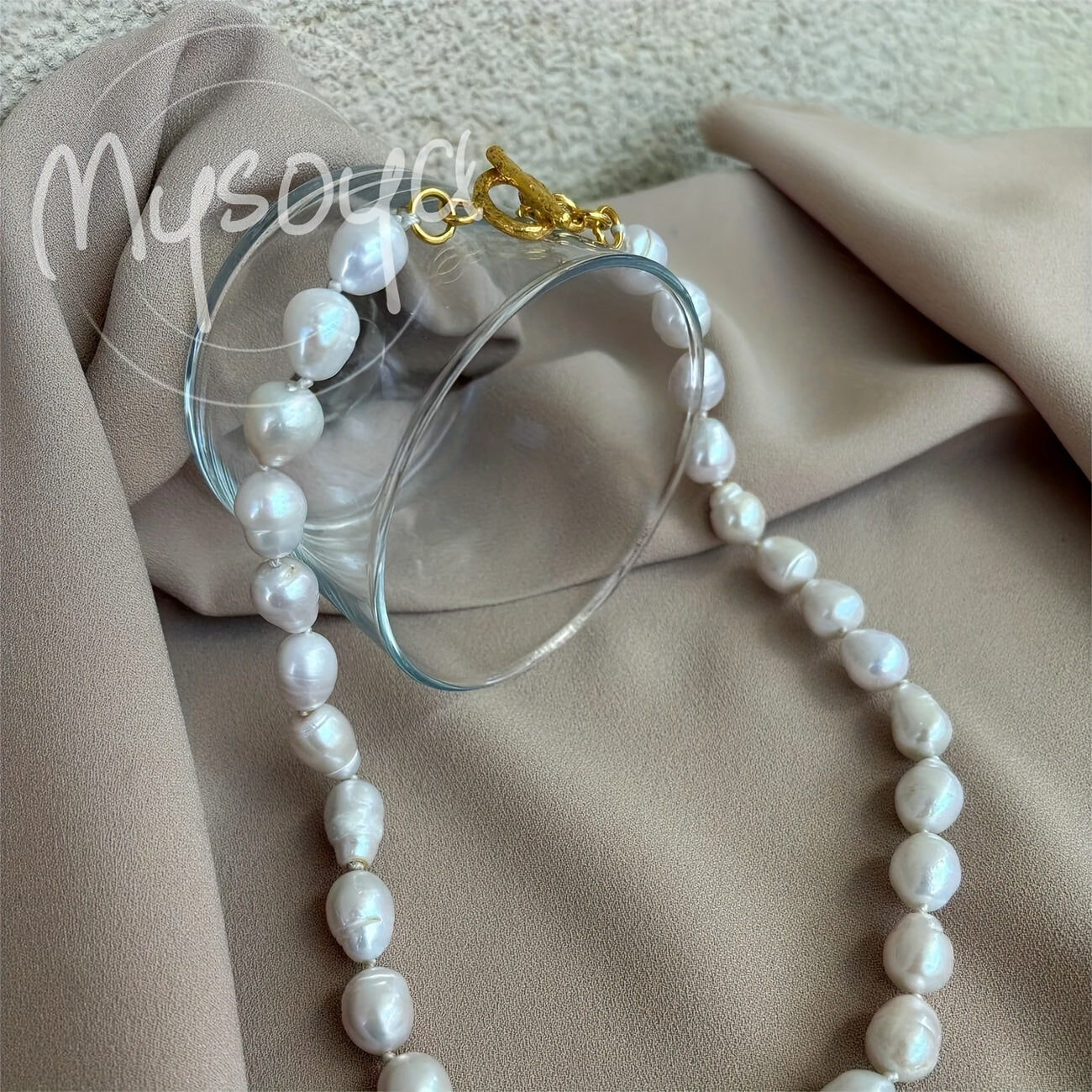 Handcrafted Baroque Pearl Necklace with 10-12mm Natural Freshwater Pearls Gift Box Jewelry