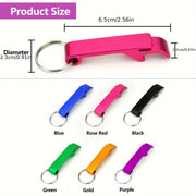 Personalized Keychain Bottle Opener with Colorful Custom Design and Free Engraving