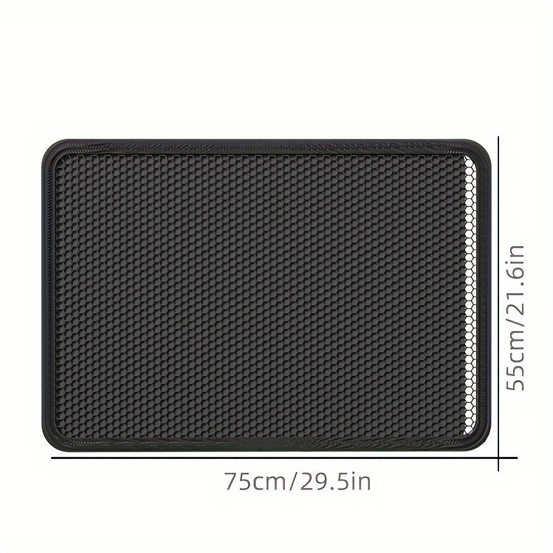 Large Double-Layer Cat Litter Mat Leakproof Spill-Resistant EVA Extra Large