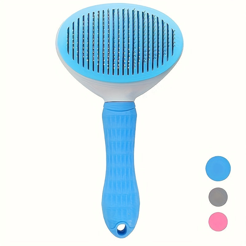 Self-Cleaning Pet Deshedding Comb for Cats and Dogs with One-Click Hair Removal and Automatic Floating Design