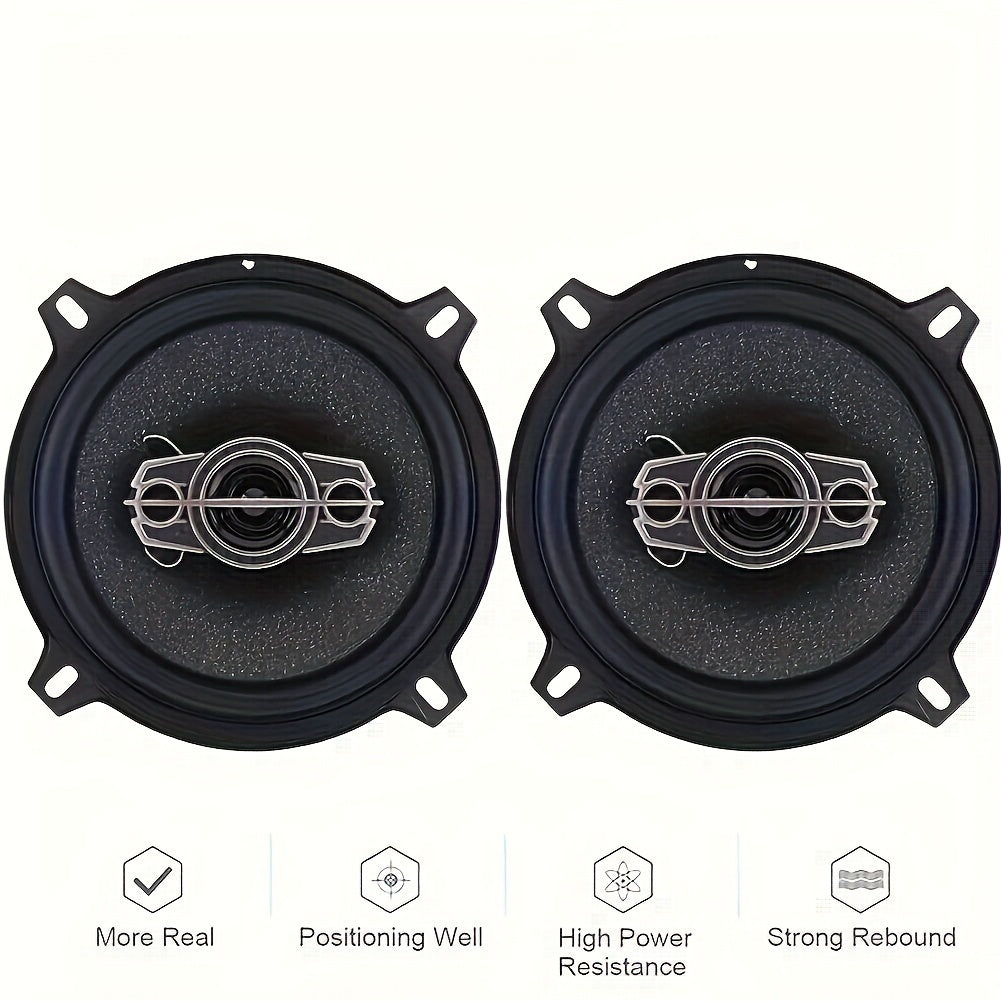 10.16 cm 220W 4-Way Car Coaxial Speakers with Dust Cover and Audio Cable