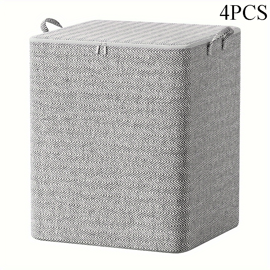 Большой складной корзина для белья с крышкой, водонепроницаемый тканевый контейнер для хранения с ручками, 54 кг