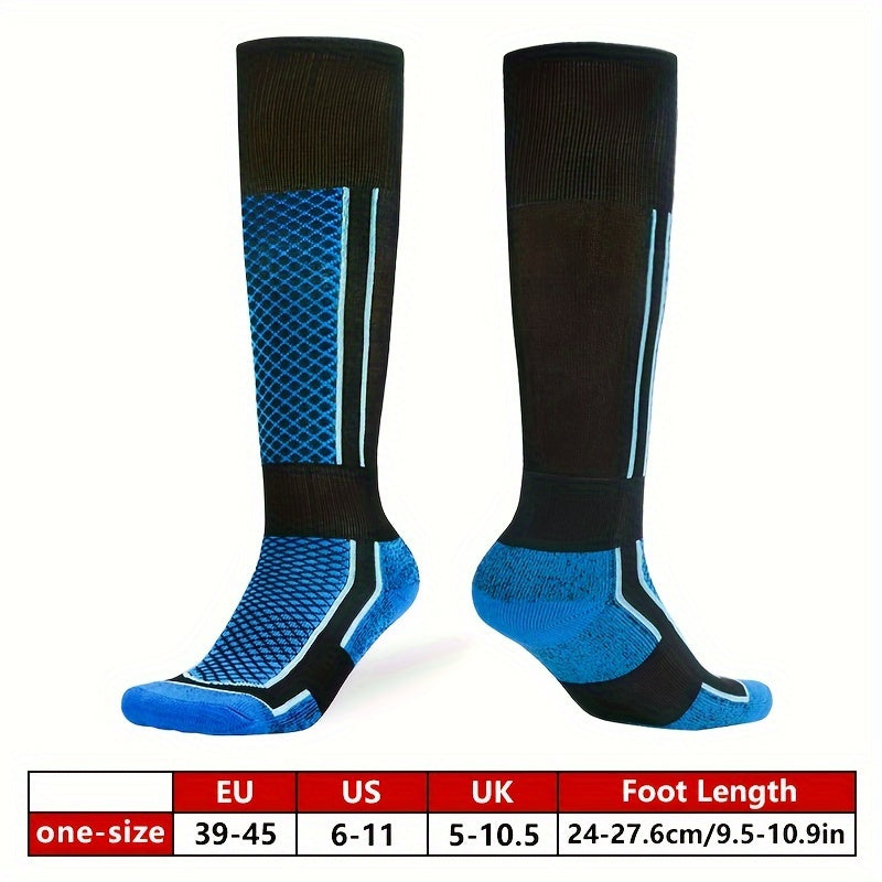 Men's Thickened Long Tube Motorcycle Socks Sports Sweat-Absorbent Warm