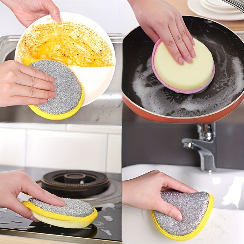 Pack of 12 Nylon Cleaning Sponges Square Dishcloths Non-Toxic Kitchen Brushes