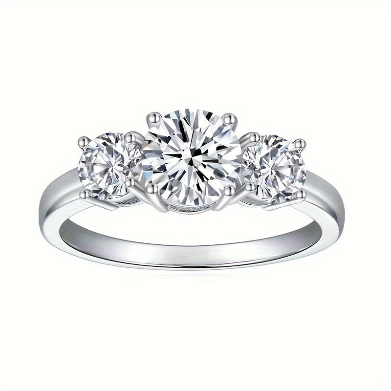 Сногсшибательное обручальное кольцо из серебра 925 пробы с блестящим дизайном, исключительно блестящее кольцо для пальца, украшенное подарочной коробкой