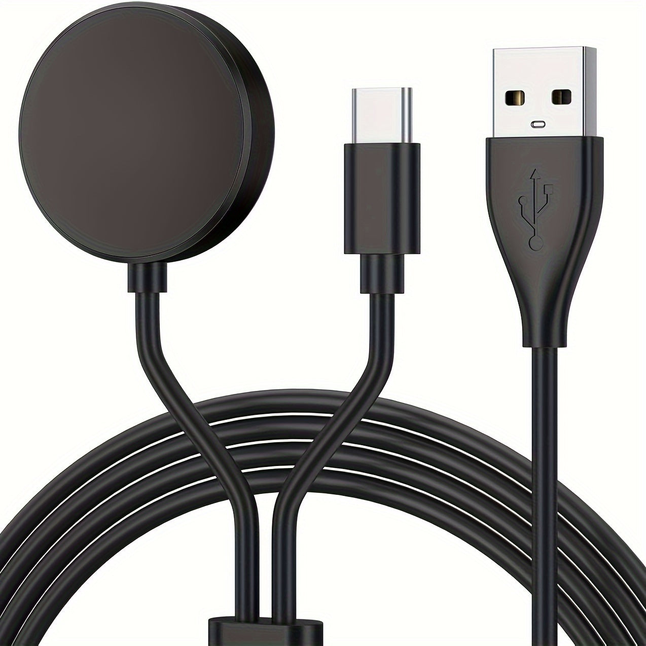 USB Charging Cable for Samsung Galaxy Watch Active 1/2/3/4/5/6 and C Phone 1.2m Black