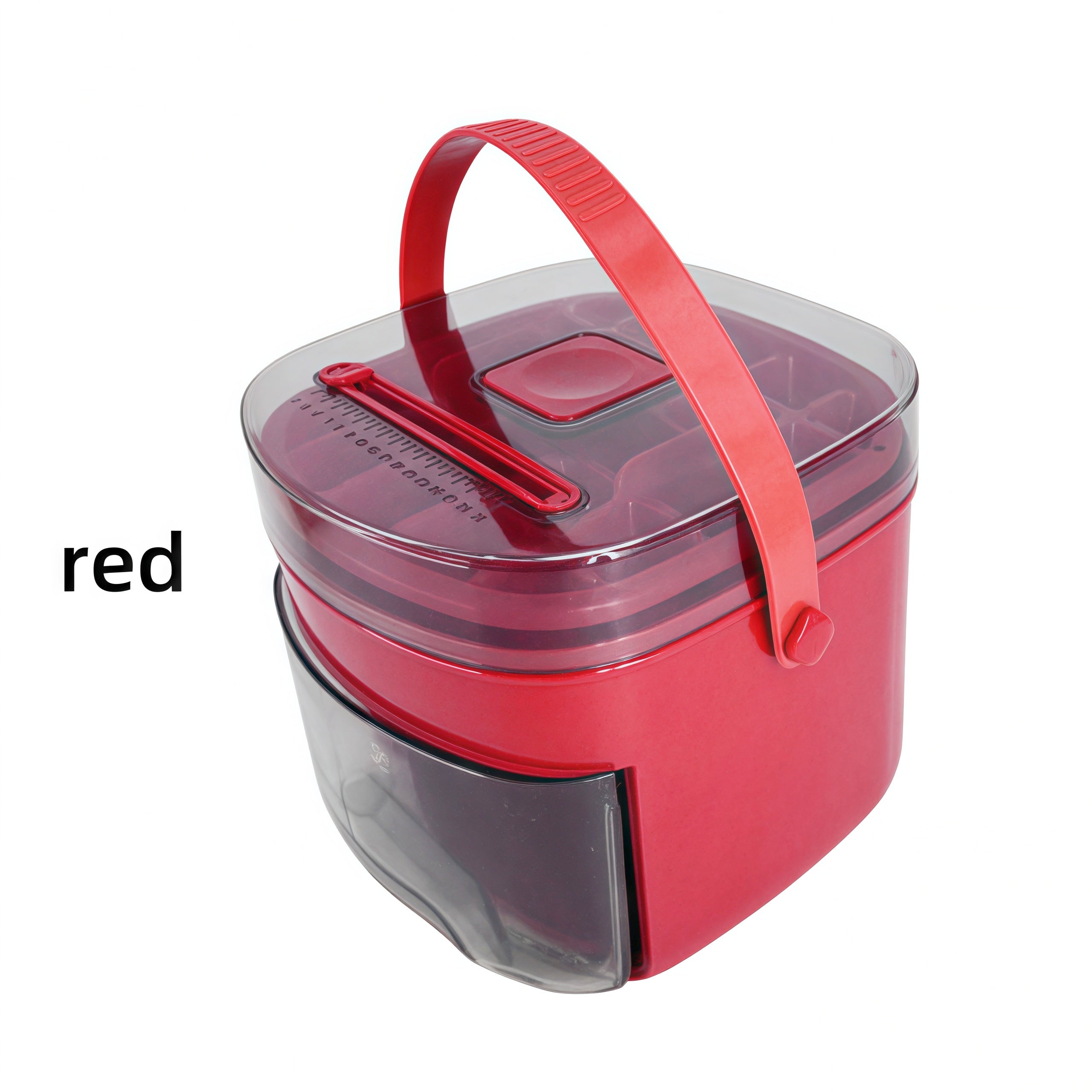 48-Grid Ice Cube Maker Set With Double-Layer Food-Grade Plastic Tray