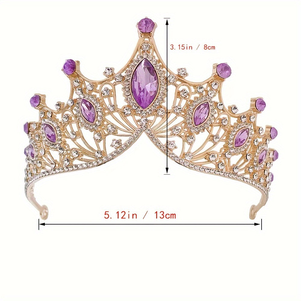 Girls Crown Princess Hair Accessories for Weddings and Birthdays Crystal Korean Style