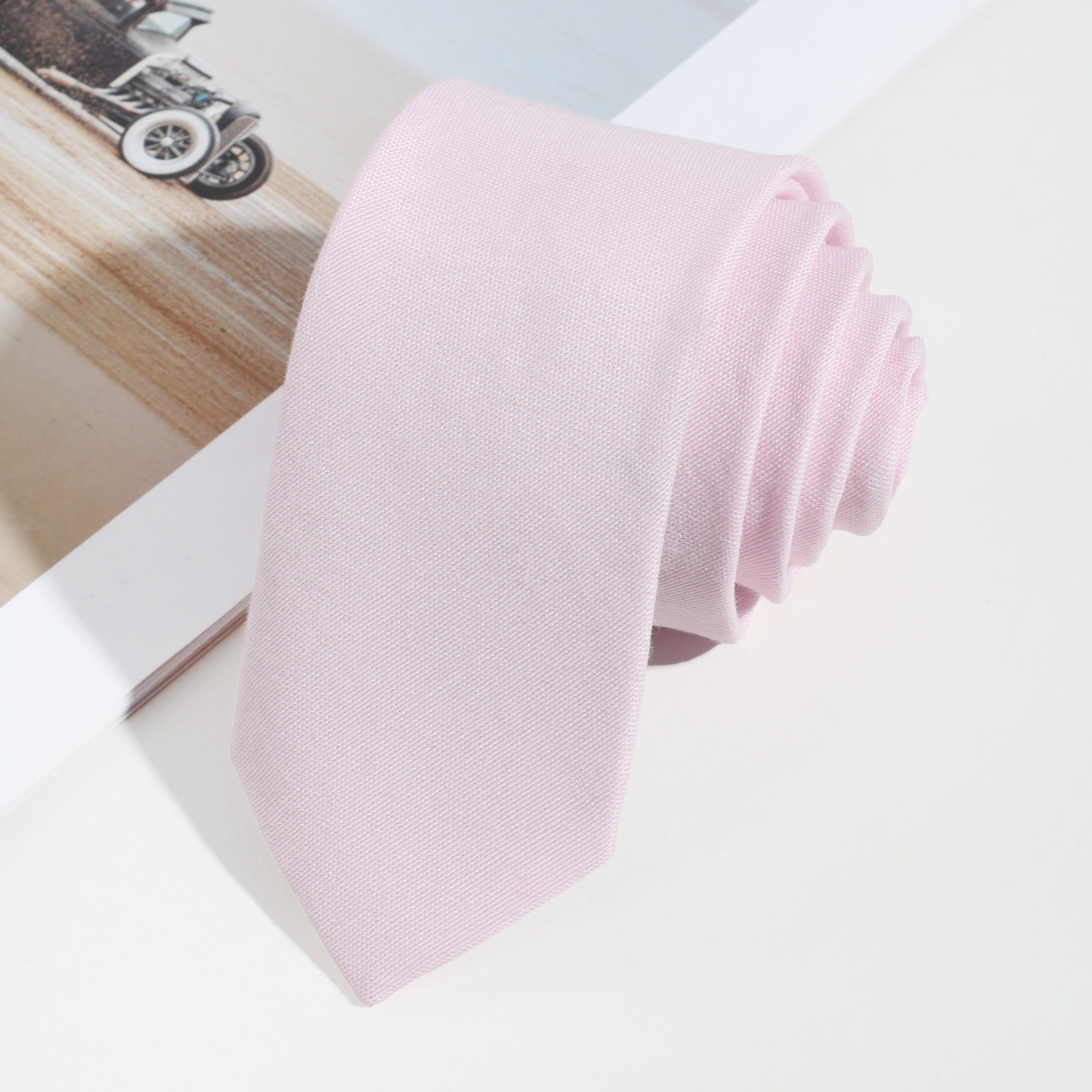 Men's Fashion Tie with Plaid and Solid Colors Encrypted Line Pattern