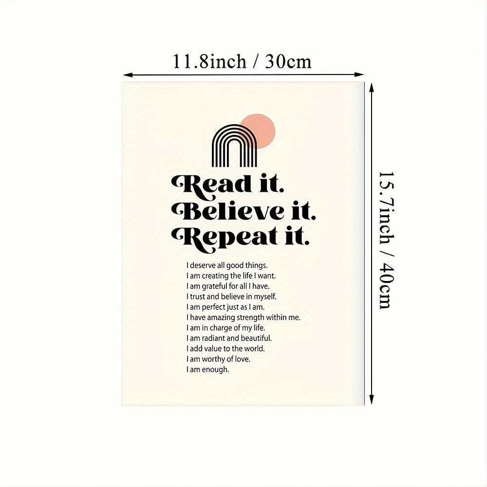 Positive Affirmations Wall Art for Self-Love and Mental Health 30x40 cm Poster