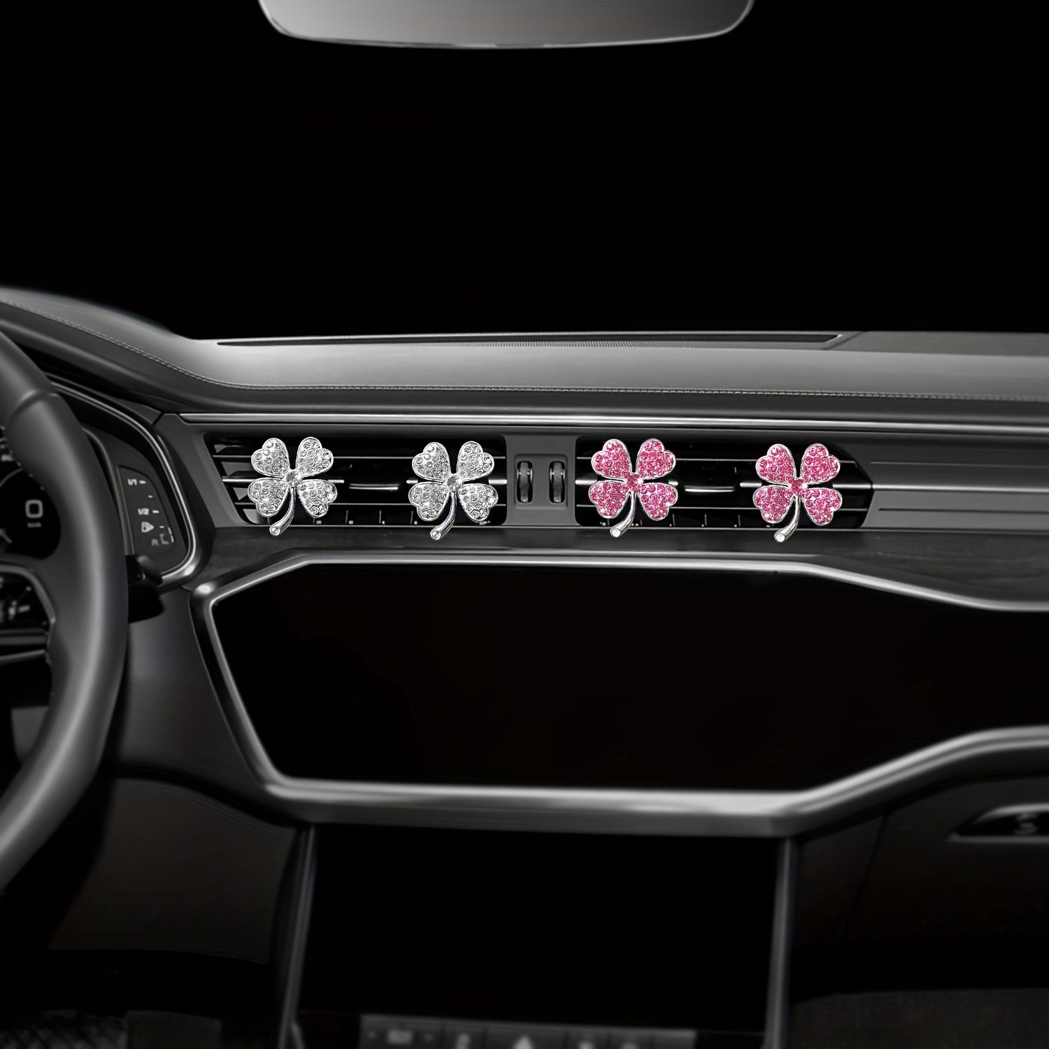 Women's Car Air Freshener Vent Clip Clover Scented Decor