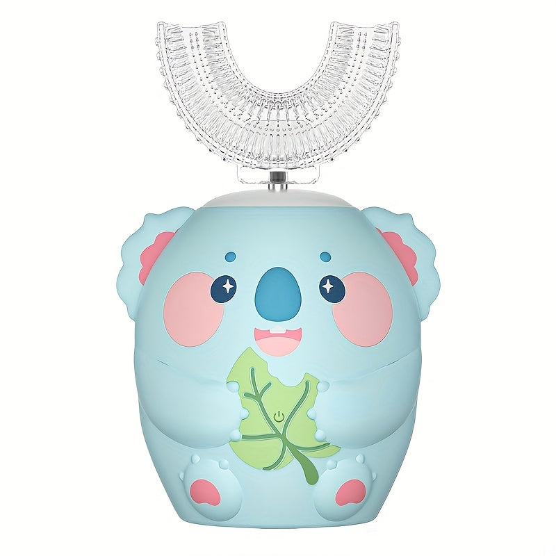 Youngsters U-Shaped Electric Toothbrush Compact Rechargeable Cartoon Design