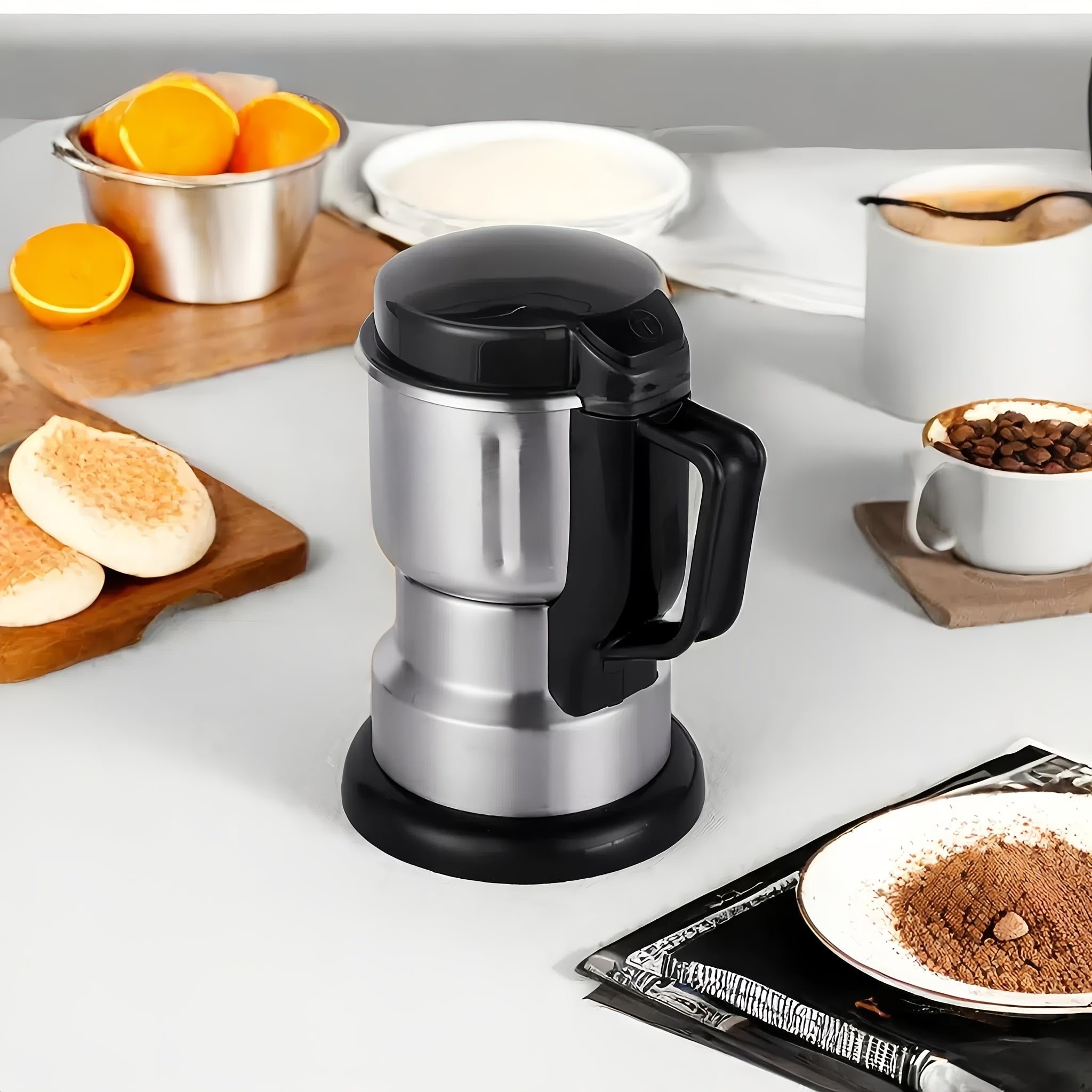 Electric Grain and Nut Grinder 300W Stainless Steel 400G Capacity