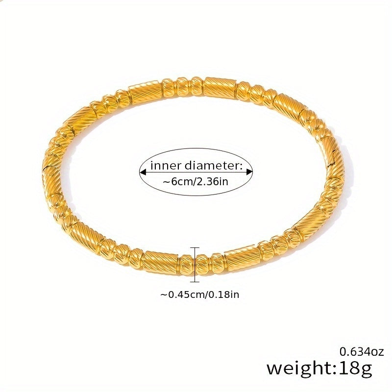 Stainless Steel Roman Numeral Bracelet Unisex Adjustable Cuff Jewelry