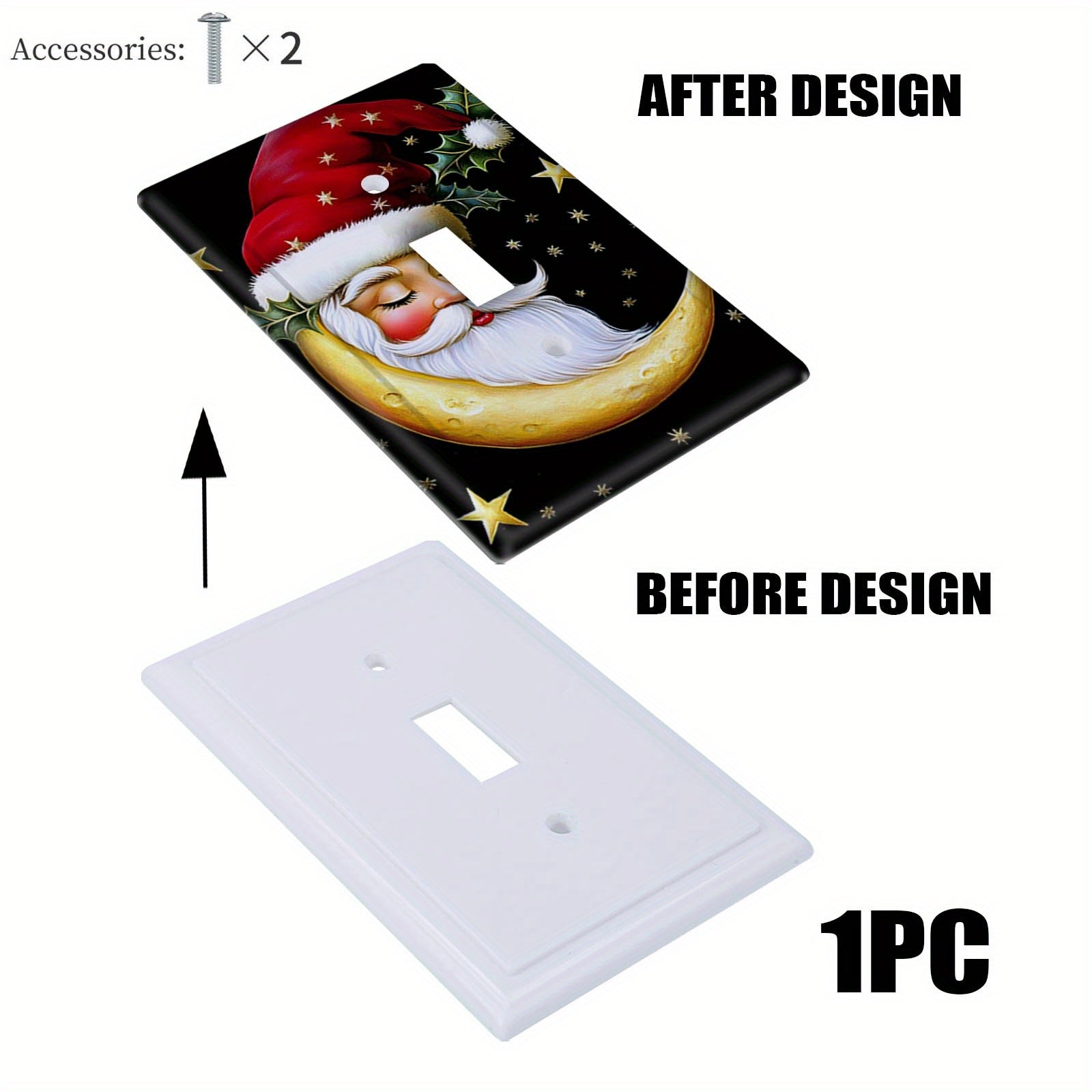 Santa Moon Zamonaviy San'at Usuli Devor San'ati, Hammom, Yotoqxona va Mehmonxona uchun ideal, Uy bezatish uchun mukammal, 1Gang yoki 2Gang o'lchamlarida mavjud