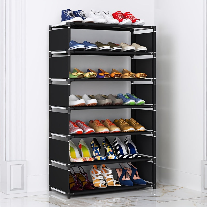 7-Tier Shoe Rack Stackable Expandable Storage for Living Room Dorm Apartment