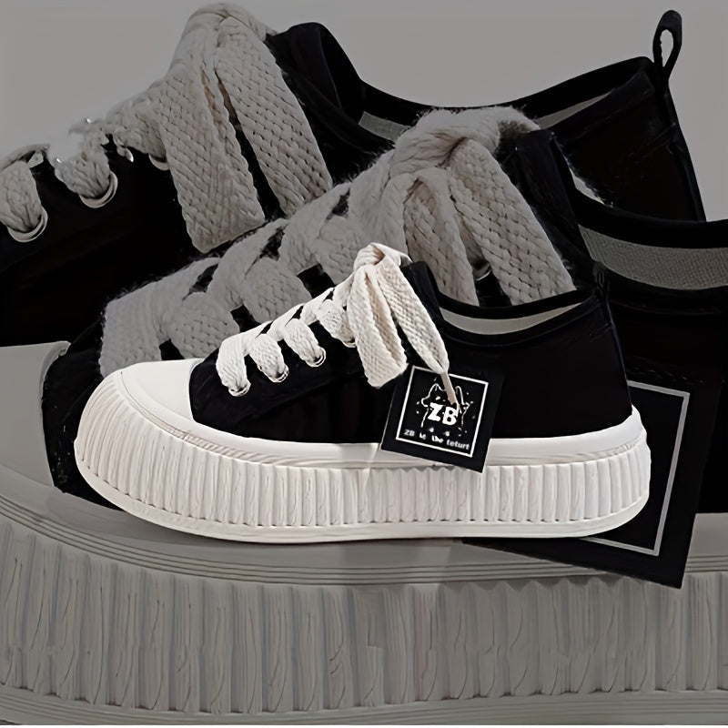 Женские красные и белые канвасовые кроссовки с дышащей тканью, толстой резиновой подошвой, легким дизайном, подходящие для ручной или сухой стирки.