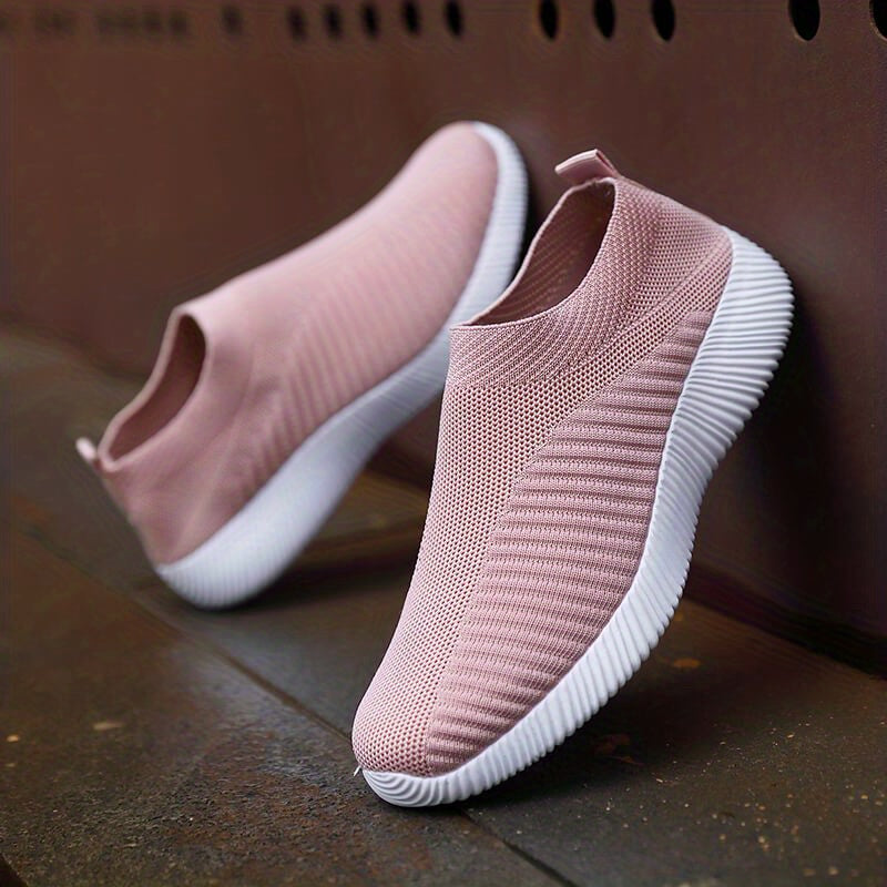 Women's Elastic Sock Shoes Flat Casual Slip-On Sizes 35-43