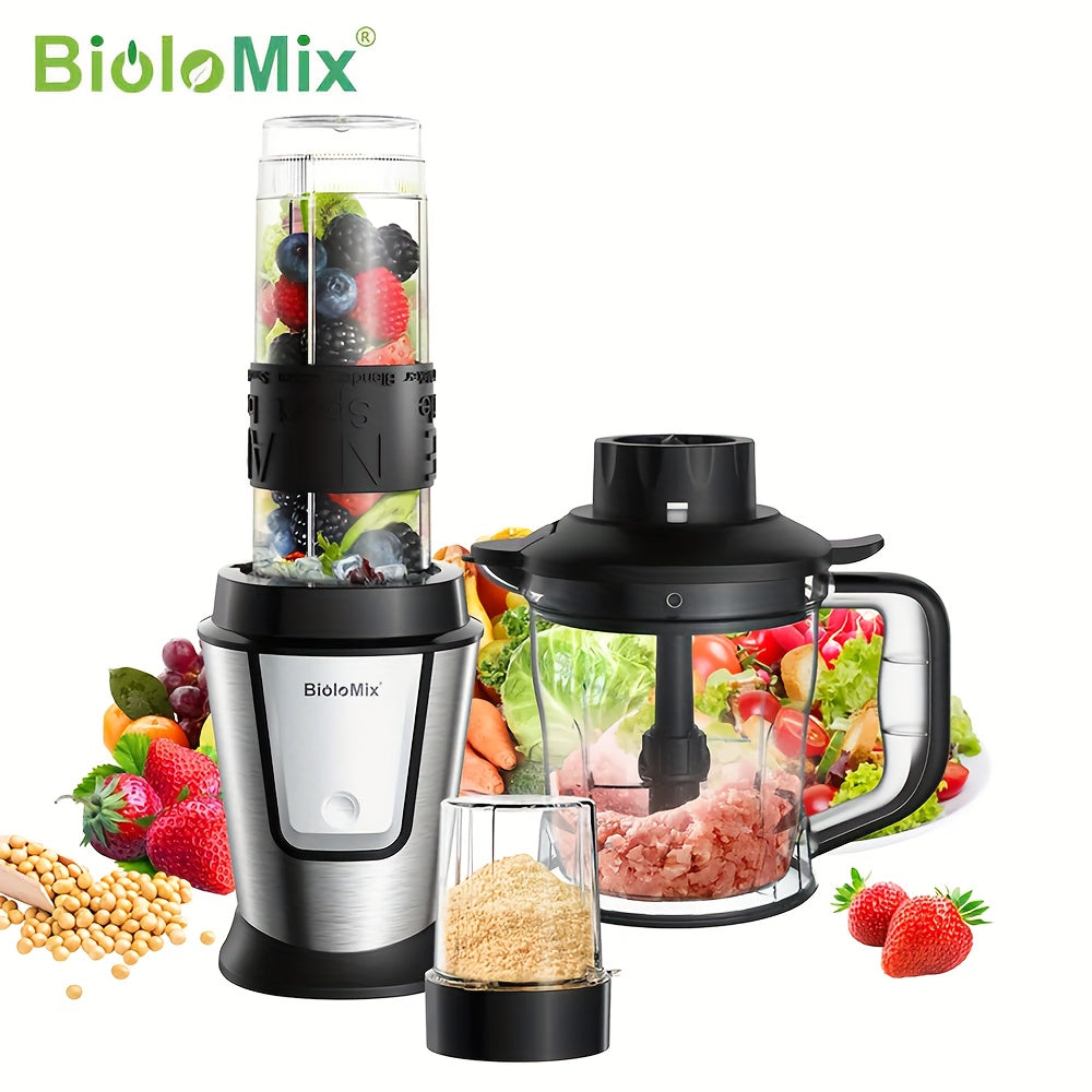 700W 3-in-1 Blender Food Processor Smoothie Maker with Stainless Steel Blades EU Plug