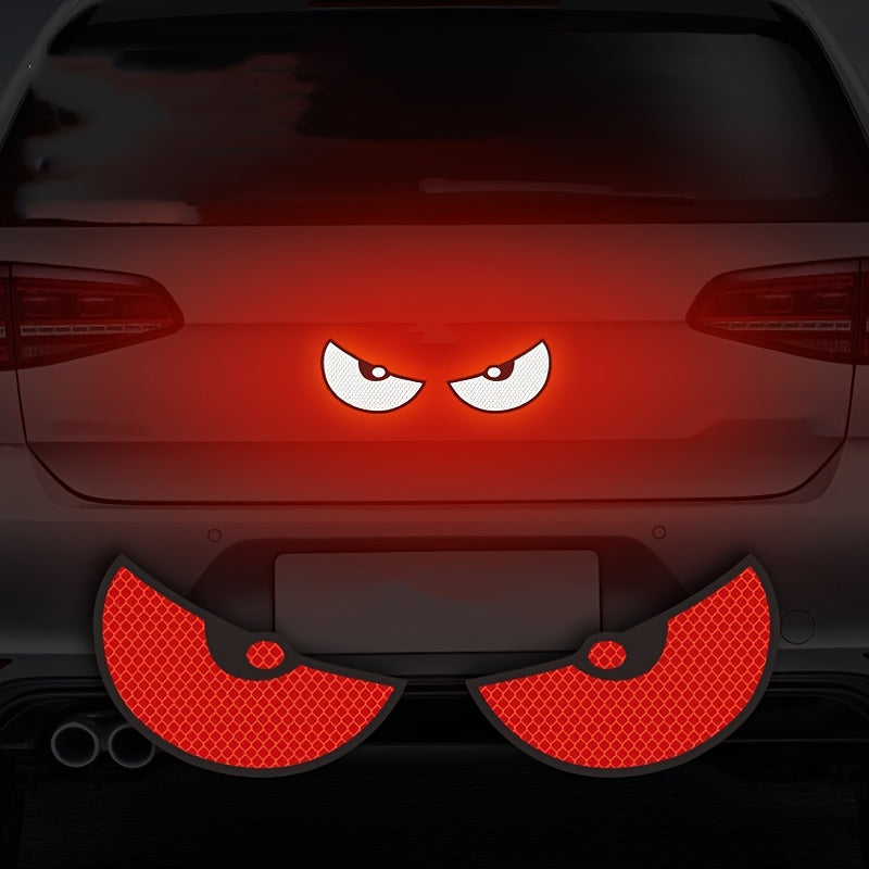 Vehicle Reflective Car Stickers 2pcs Set Safety Visibility Demon Eye