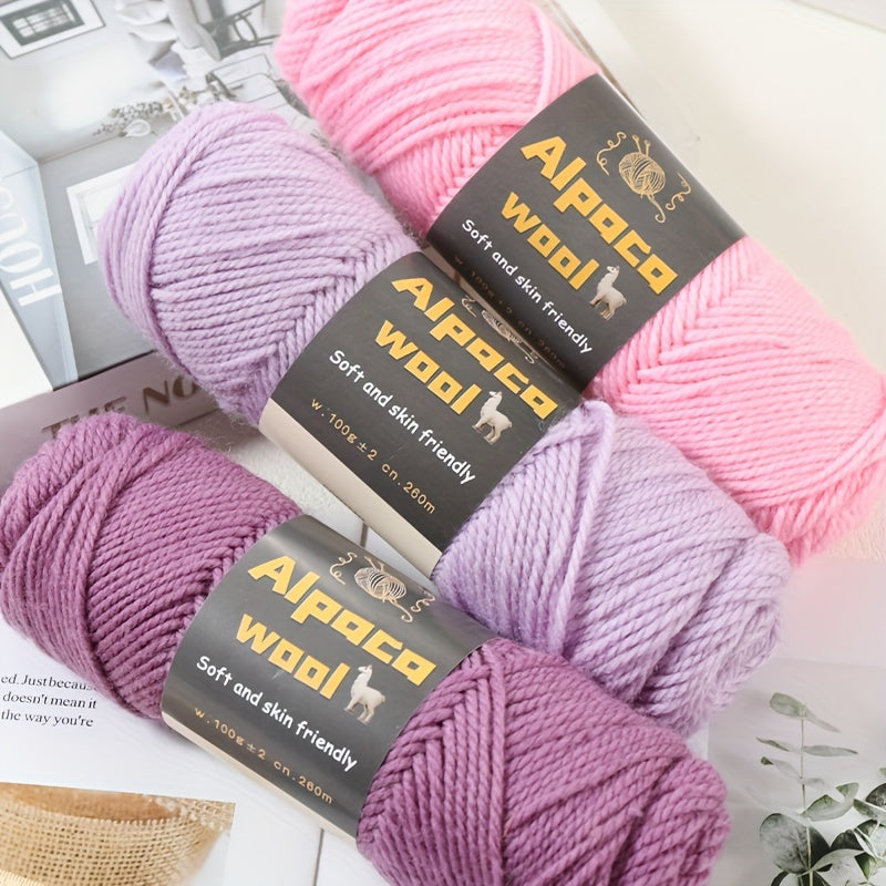 Multicolored Alpaca Wool Yarn 500G Thick Knitting Needles for Autumn Winter Projects