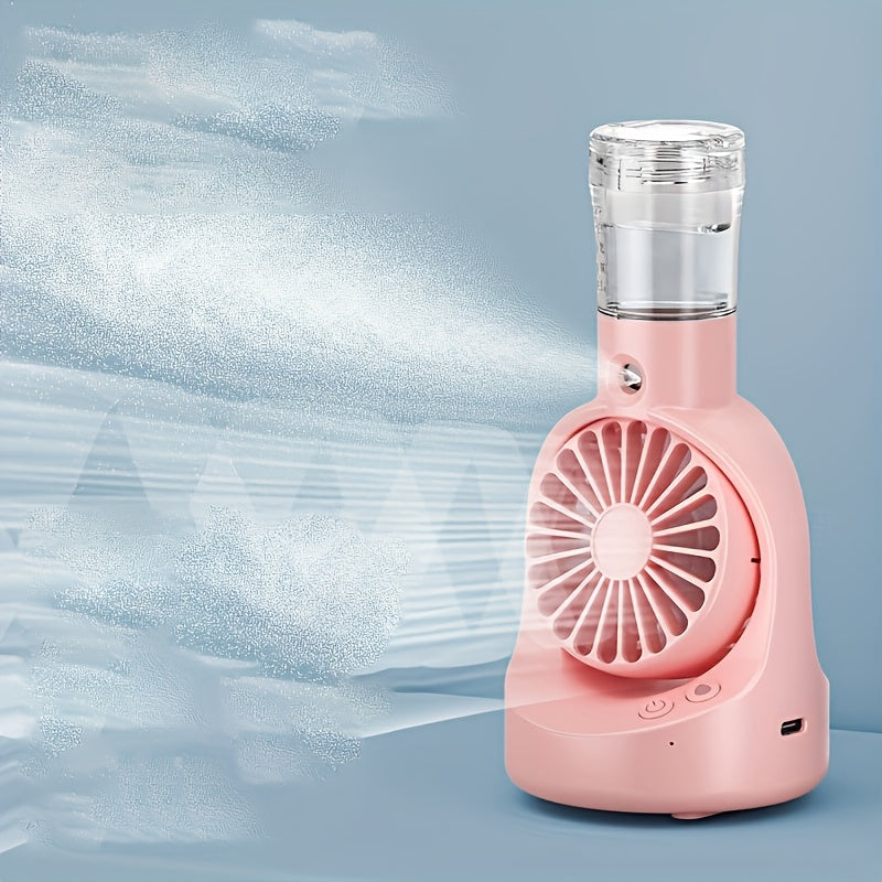 Portable Rechargeable Spray Fan for Indoor Outdoor Use USB Powered