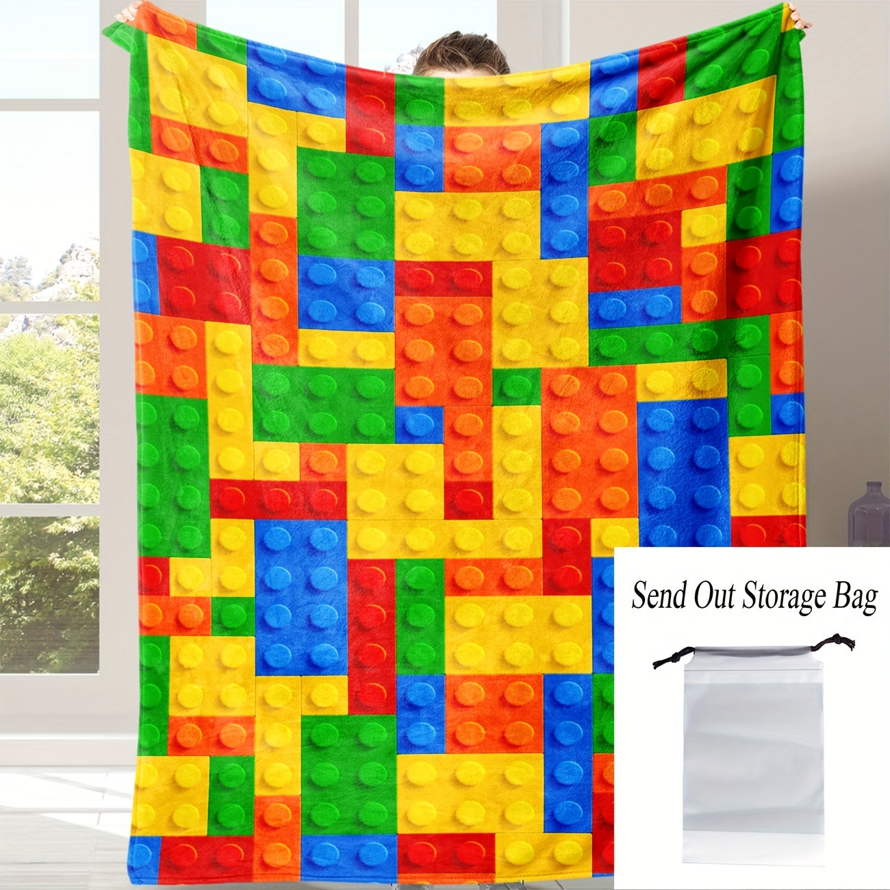 Мягкое и удобное фланелевое одеяло из 1 шт. с конструкторами идеально подходит для обеденного перерыва, дивана или кемпинга. Это легкое одеяло — отличный подарок для дома и может использоваться в гостиной, офисе или на диванном кресле или кровати.