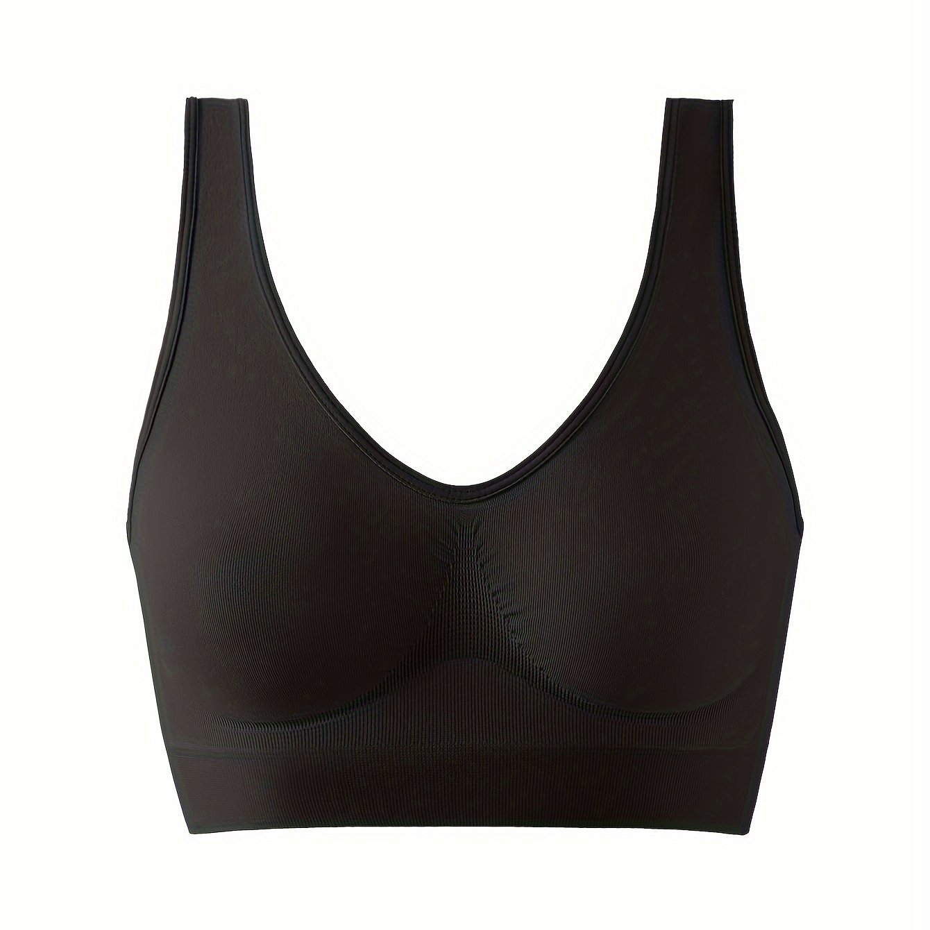 Wireless Full Coverage Seamless Tank Bra for Women with Push-Up Support