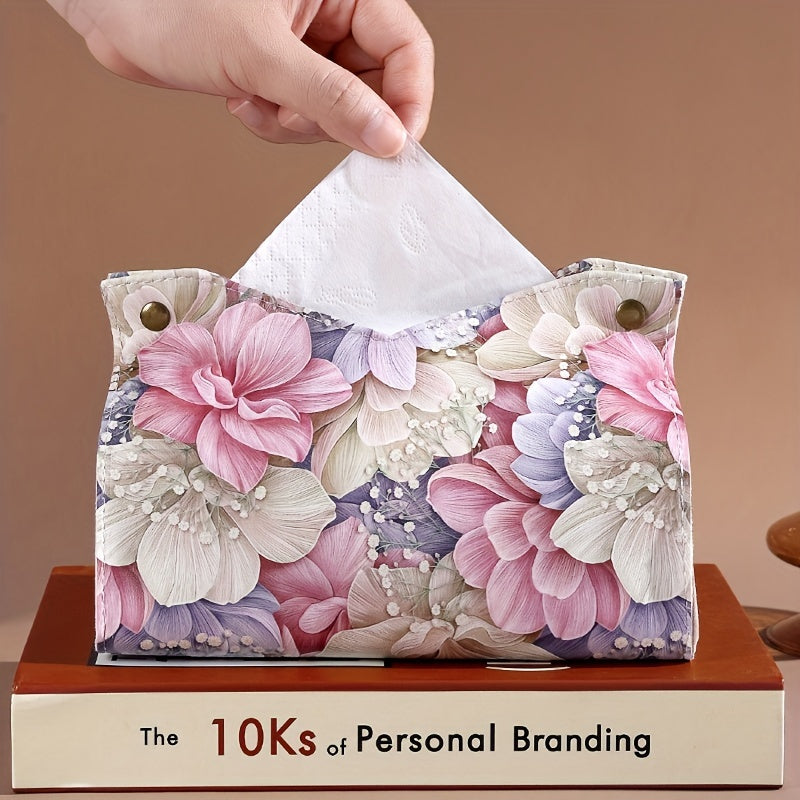 Zamonaviy sun'iy charm mato qopqog'i, retro moyli rasm dizayni bilan, suv o'tkazmaydigan, uy, avtomobil va ish stoli uchun ko'p maqsadli, ijodiy salfetka ushlagich.