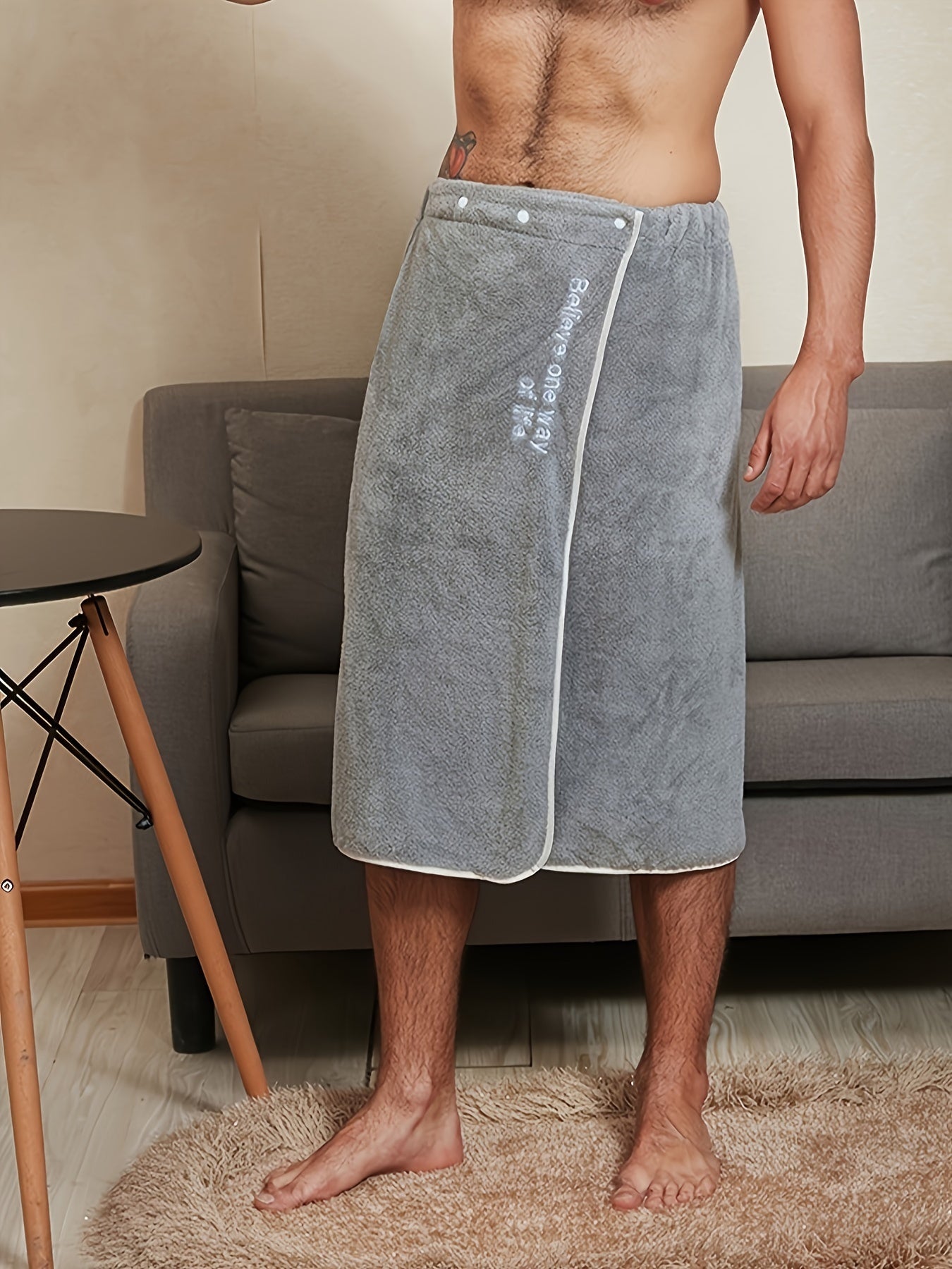 Large Absorbent Bath Skirt with Quick-Drying Material for Home Use