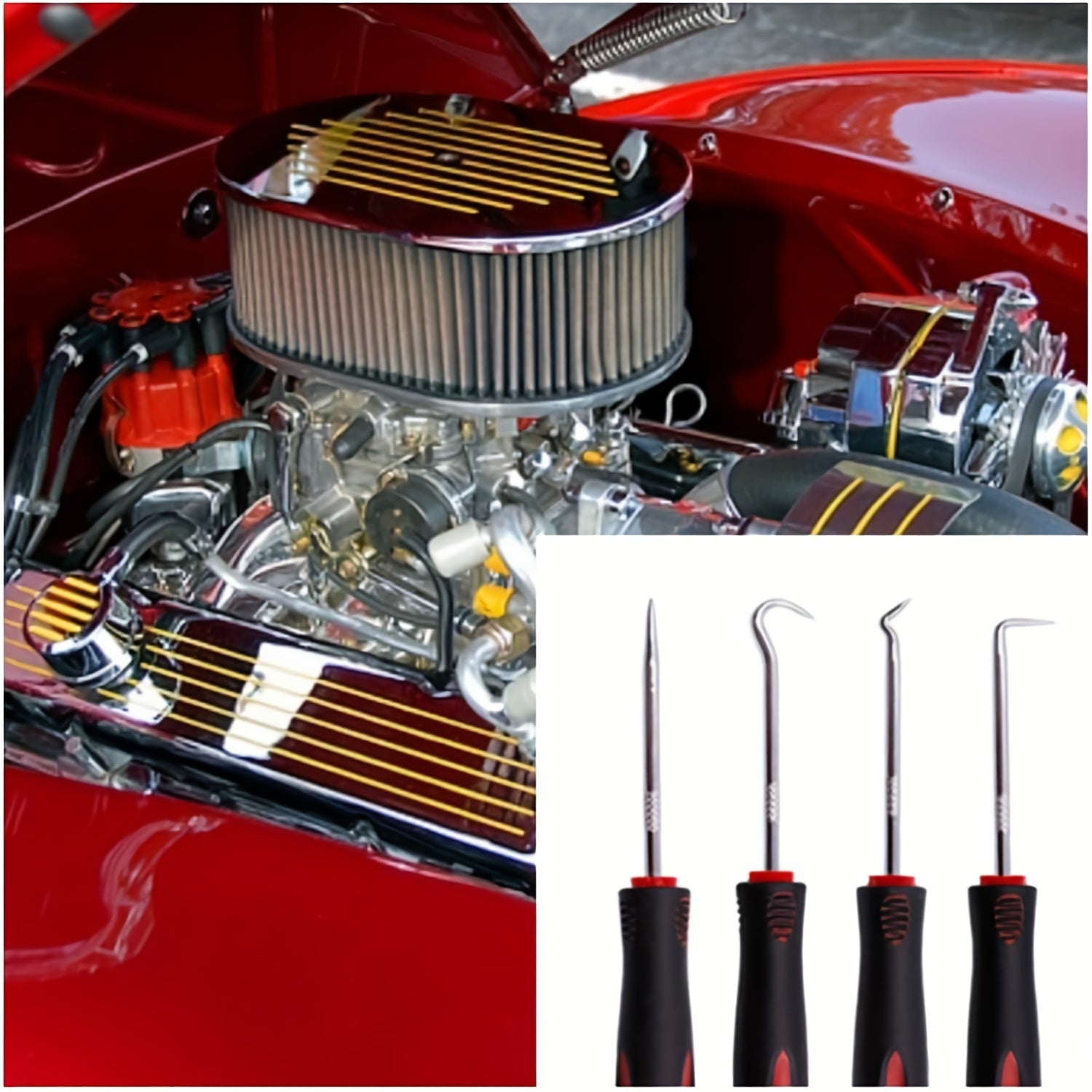 4 Pack Precision Pick and Hook Set Automotive Hand Tools for Oil Seals