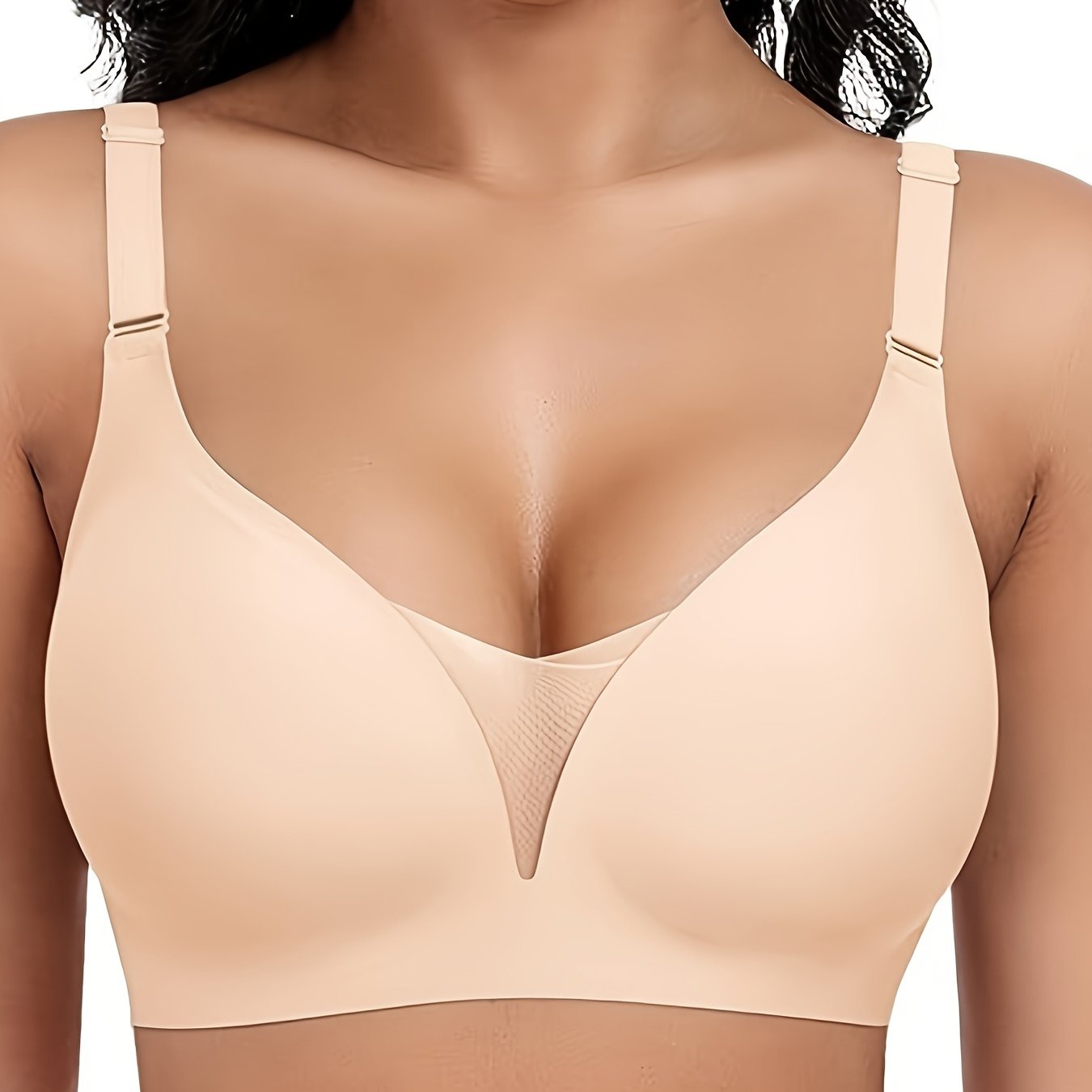 Women's Seamless Sports Bra with Lace and Mesh Support
