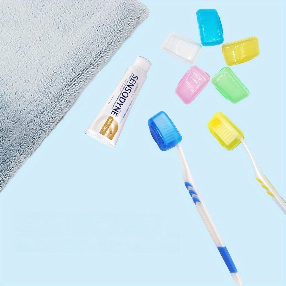 Colorful Durable PP Toothbrush Head Covers for Kids and Adults, Assorted Colors