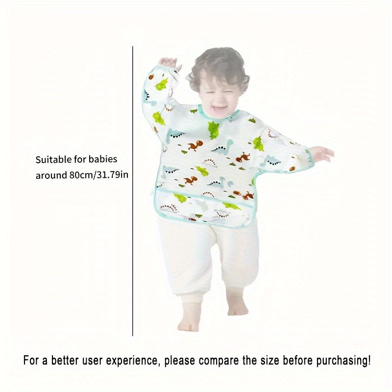 Waterproof Reversible Baby Bibs with Cute Animal and Fruit Designs for Mealtime and Play
