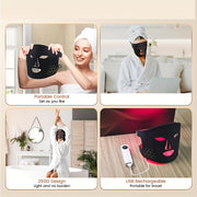 Rechargeable 1500mAh Lithium Battery Beauty Mask with Dual Power Mode