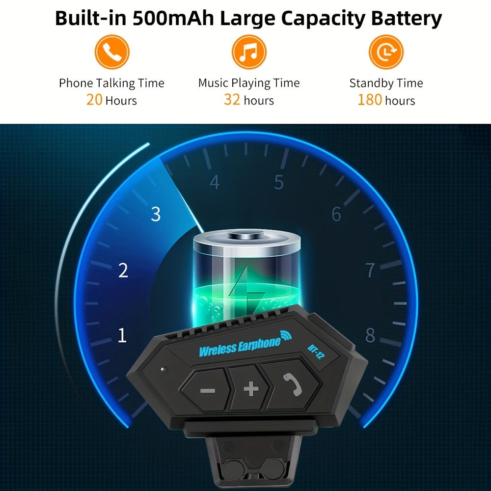 Motorcycle Helmet Headset Wireless Stereo Hands-Free Call Speaker