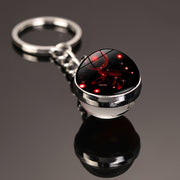 12 Constellations Car Key Ring Luminous Starry Sky Glass Ball Keychain Pendant