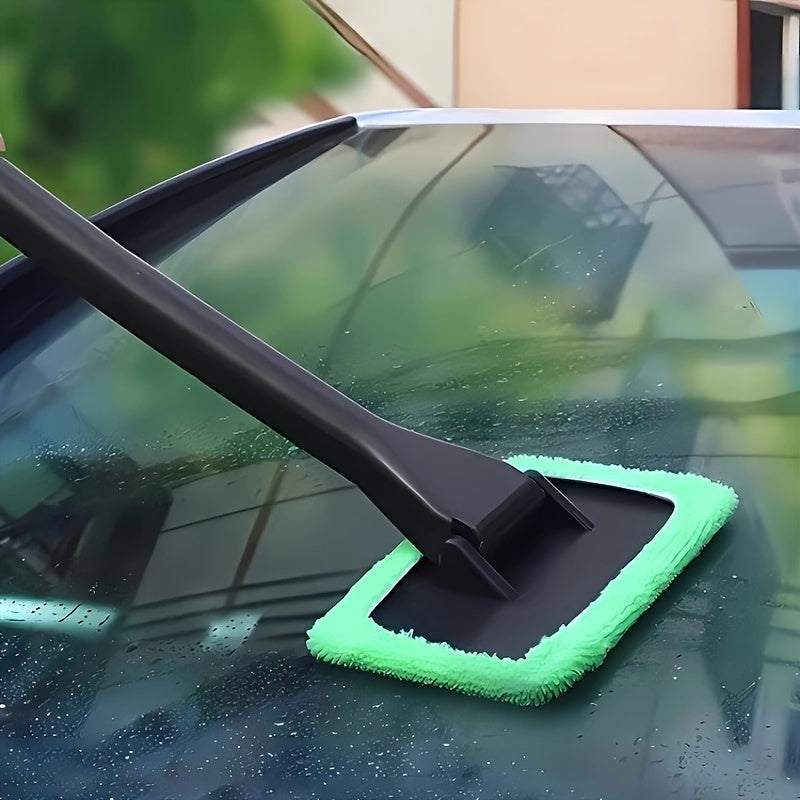 Long Handle Car Window Cleaner Brush Kit Interior Exterior Windshield Wiper