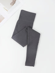 Women's High Stretch Yoga Leggings Long Length Solid Color Elastic Waist Activewear