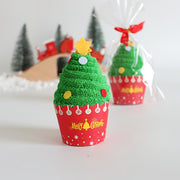 Cotton Christmas Tree Kitchen Towel Modern Style Machine Washable Fade-Resistant Embroidery